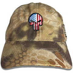 Kryptek Punisher American Flag Military Patriotic Hat 